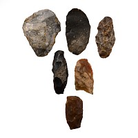 Stone Age Knapped Scraper and Point Collection