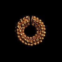 Etruscan Gold Leech Earring