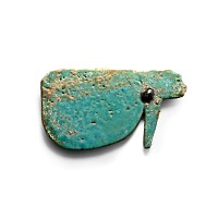 Large Egyptian Blue Glazed Eye of Horus Amulet