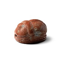 Large Egyptian Red Stone Scarab