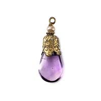 Georgian Silver-Gilt Pendant with Amethyst and Pearl