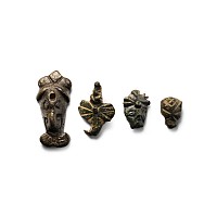 Large Medieval Bronze Belt Mount Group