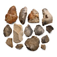 Stone Age Collection of Flint Tools and Implements