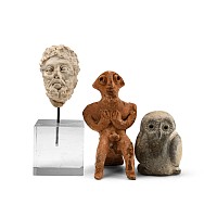 Mixed Style Statuette and Head Group