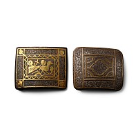Western Asiatic Style Inlaid Iron Belt Buckle Group