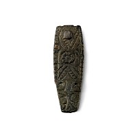 Anglo-Saxon Bronze Miniature Zoomorphic Strap End