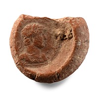 Egyptian Clay Papyrus Document Sealing with Bust of Hadrian