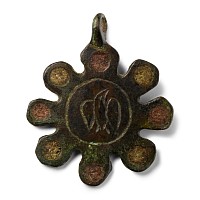 Medieval Knight's Enamelled Bronze Horse Harness Pendant