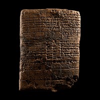 Very Large Sumerian Terracotta Cuneiform Tablet Recording Commodities for Various Named individuals
