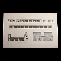 Very Large Egyptian Expedition Lithograph of the Temple of Philae
