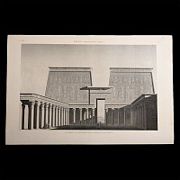 Very Large Egyptian Expedition Lithograph of the Temple of Edfu