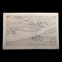 Very Large Egyptian Expedition Lithograph of the 'Environs du Kaire' (Cairo and district)