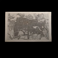 Very Large Egyptian Expedition Lithograph of the Plan of Cairo