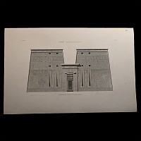 Very Large Egyptian Expedition Lithograph of the Temple of Edfu