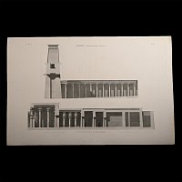 Very Large Egyptian Expedition Lithograph of the Temple of Edfou