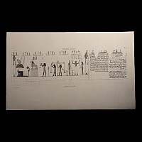 Very Large Egyptian Expedition Lithograph of the Hypogees Papyrus Manuscript from Thebes