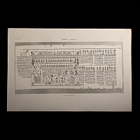 Very Large Egyptian Expedition Lithograph of the Hypogees Papyrus Manuscript from Thebes