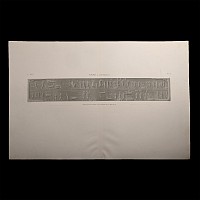 Very Large Egyptian Expedition Lithograph of Reliefs at Esna