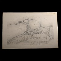 Very Large Egyptian Expedition Lithograph of a Plan of Alexandria