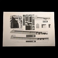 Very Large Egyptian Expedition Lithograph of Bayban el Molouk at Thebes