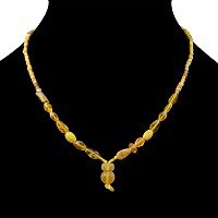 Roman and Later Amber-Coloured Glass Bead Necklace String