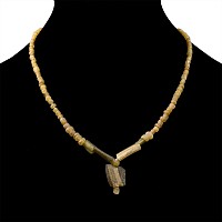 Roman Yellow Glass Bead Necklace String
