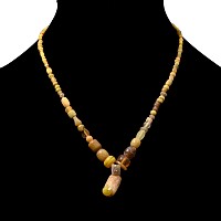 Roman Yellow Glass Bead Necklace String