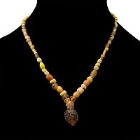Roman Yellow Glass Bead Necklace String