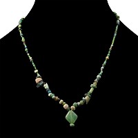 Roman Green Glass Bead Necklace String