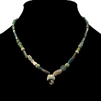 Roman Green Glass Bead Necklace String