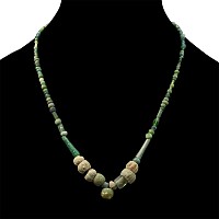 Roman Green Glass Bead Necklace String