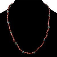Roman Blue and Crimson Glass Bead Necklace String