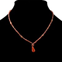 Roman Orange Glass Bead Necklace String