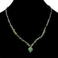 Roman Green Glass Bead Necklace String