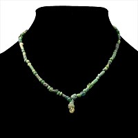 Roman Green Glass Bead Necklace String