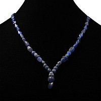 Roman Deep Blue Glass Bead Necklace String