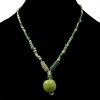 Roman Green Glass Bead Necklace String