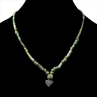 Roman Green Glass Bead Necklace String