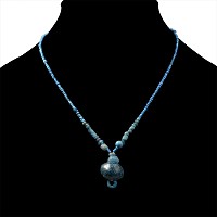 Roman Deep Blue Glass Bead Necklace String