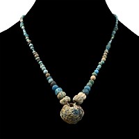 Achaemenid Blue Glass Bead Necklace String