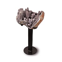 Monumental Geode Section with Druzy Quartz Stalagmites