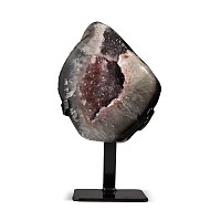 Mounted Amethyst and Quartz Crystal Display