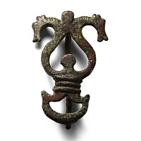 Roman Bronze Double Horse-Headed Brooch