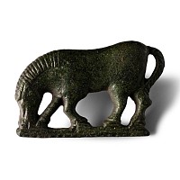 Roman Bronze Horse Plate Brooch