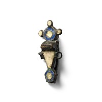 Roman Enamelled Bronze Plate Brooch