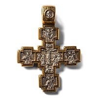 Russian Silver-Gilt Cross Pendant
