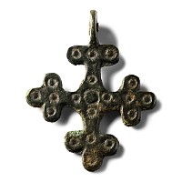 Medieval Bronze Cross Pendant