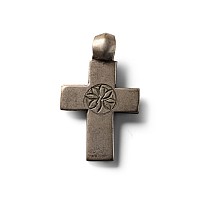 Ethiopian White Metal Cross Pendant