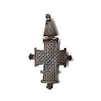 Ethiopian White Metal Cross Pendant