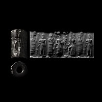 Western Asiatic Stone Cylinder Seal with Presentation Scene